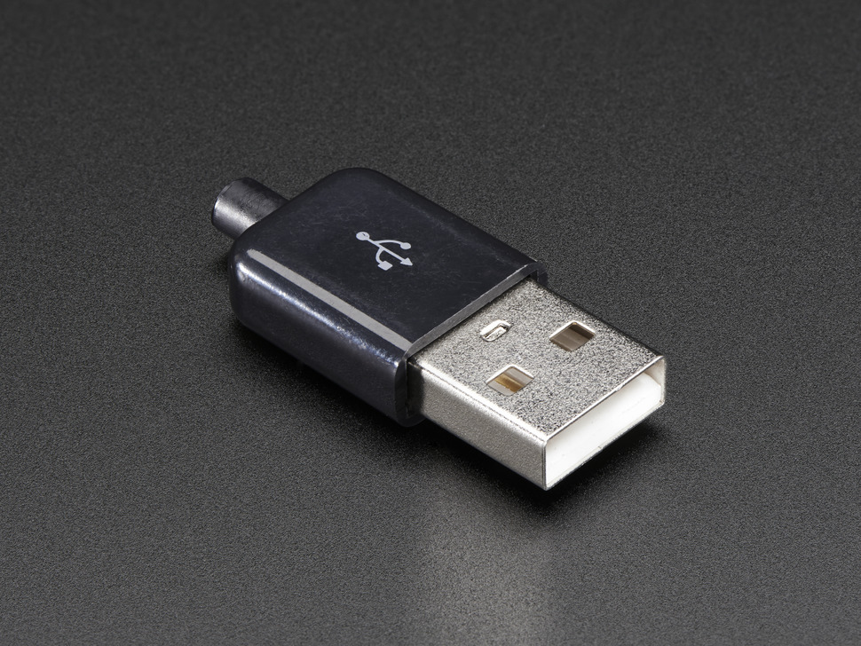 USB DIY Slim Connector Shell - A-M Plug Adafruit 1827