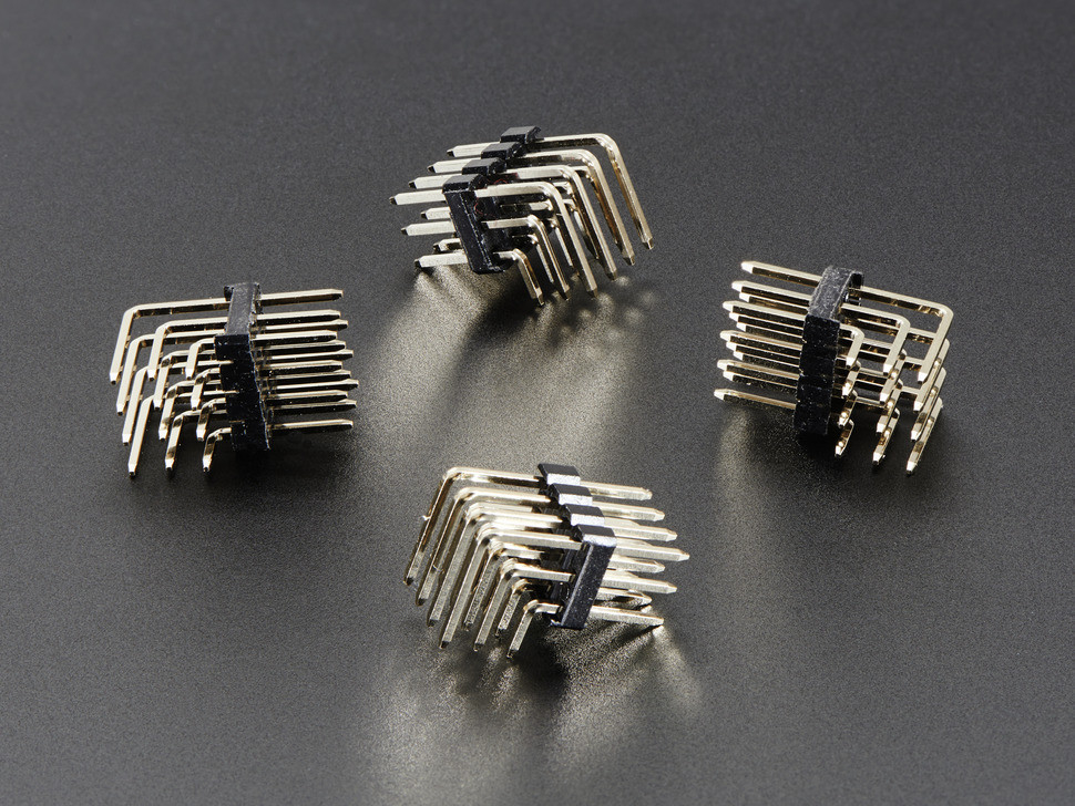 3x4 Right Angle Male Header - 4 pack Adafruit 816
