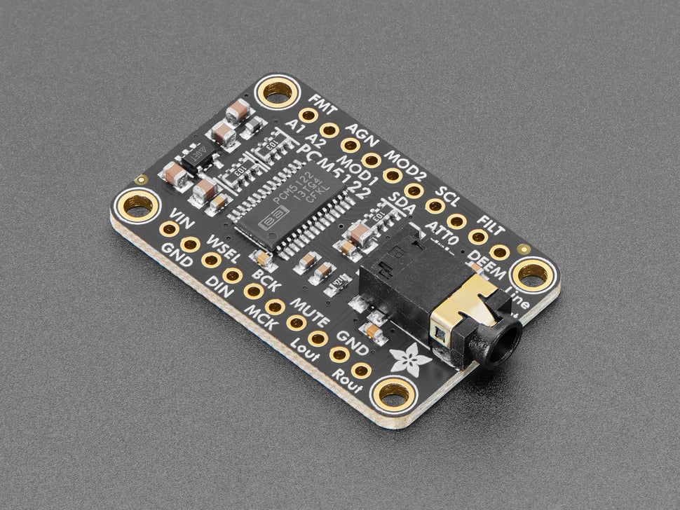 PCM5122 I2S DAC – Stereo Line-Level Output (3,5 mm jack) Adafruit 6421