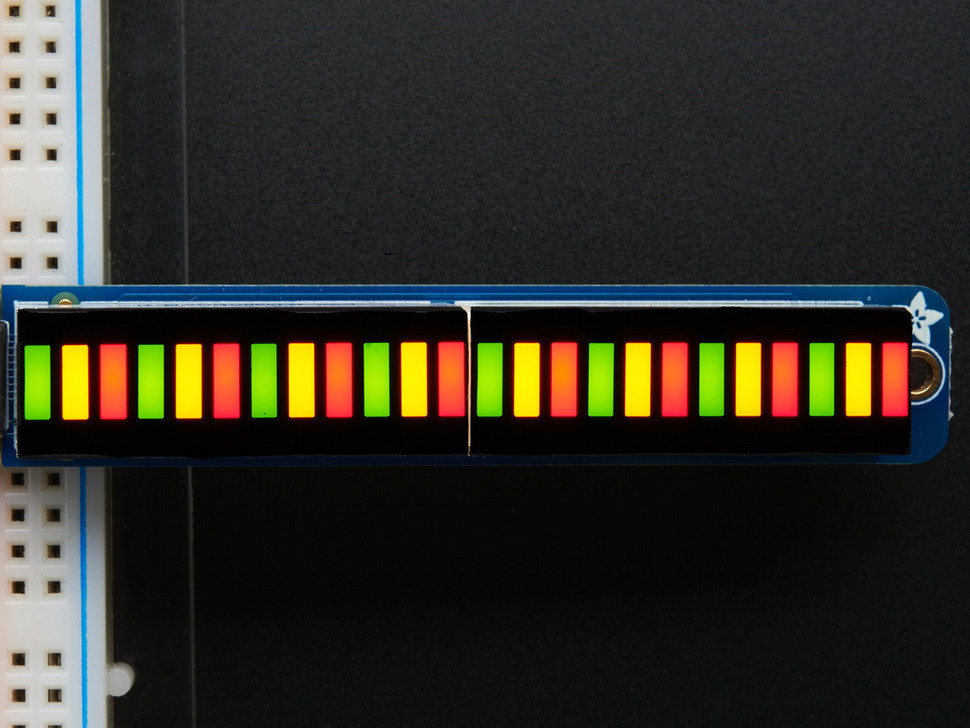 Bi-Color (Red/Green) 24-Bar Bargraph w/I2C Backpack Kit Adafruit 1721