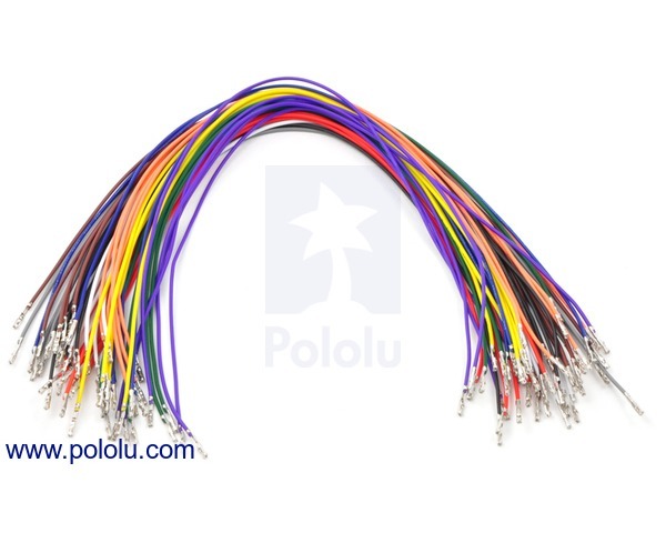 Wires Pre-crimped Terminals 50-Piece 10-Color M-M 30cm Pololu 1805