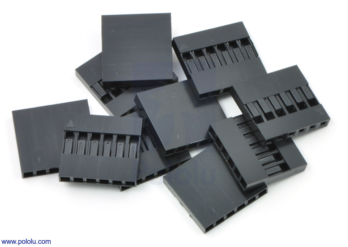 2,54 mm Dupont Krimpconnectorbehuizing: 1x6-Pins – 10 stuks – Pololu-1905