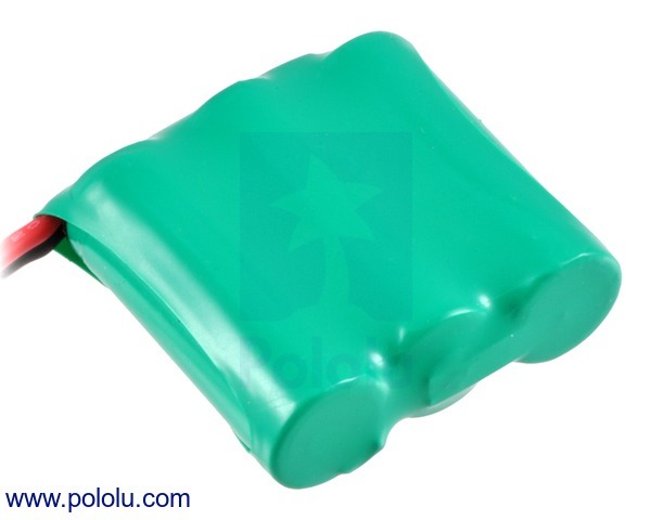 Rechargeable NiMH Battery Pack: 3.6V, 350mAh, 3x1 2/3-AAA Cells, JR Connector Pololu 2240