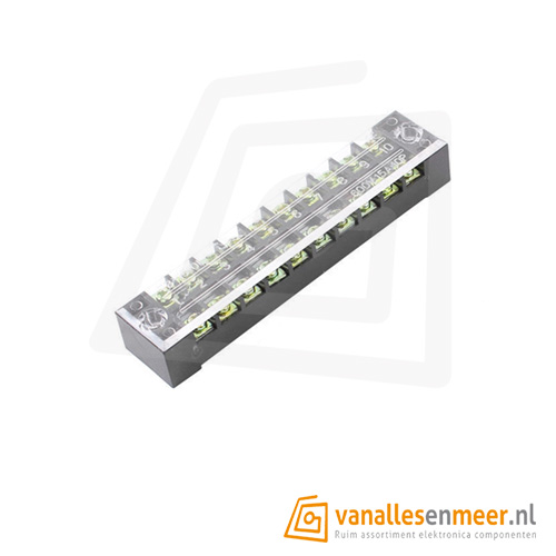 Schroefkroonsteen 10p met beschermkap 15A Schroefterminal TB-1510