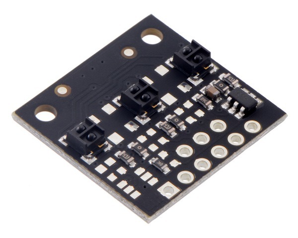 QTRX-MD-03A Reflectiesensor Array: 3-kanaals, 8 mm pitch, analoge output, lage stroom Pololu 4443