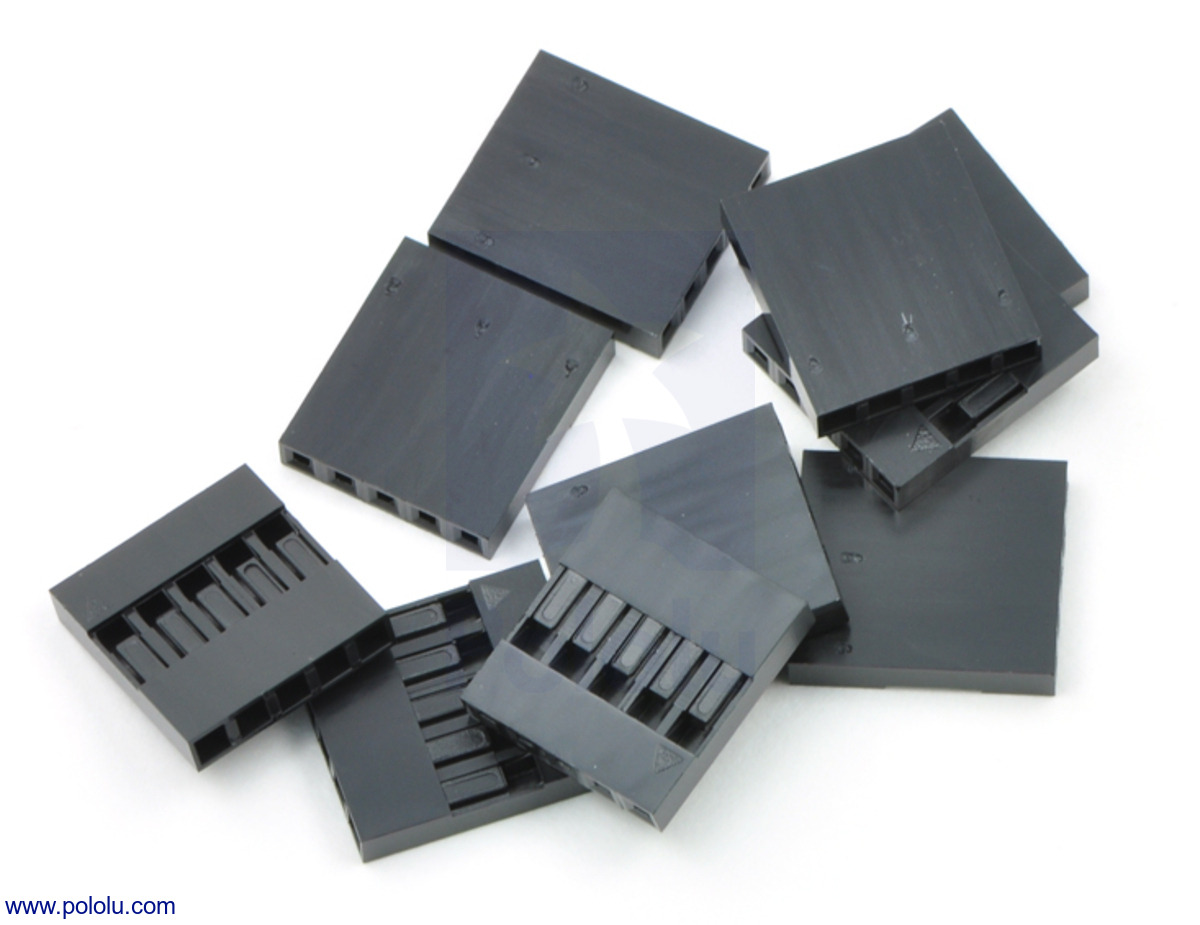 Dupont stekker Behuizing 5pin 10 stuks Pololu-1904