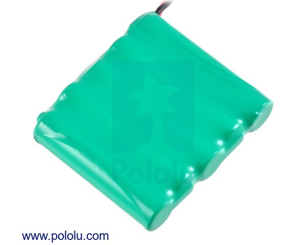 Rechargeable NiMH Battery Pack: 6.0V, 900mAh, 5x1AAA Cells, JR Connector Pololu 2233
