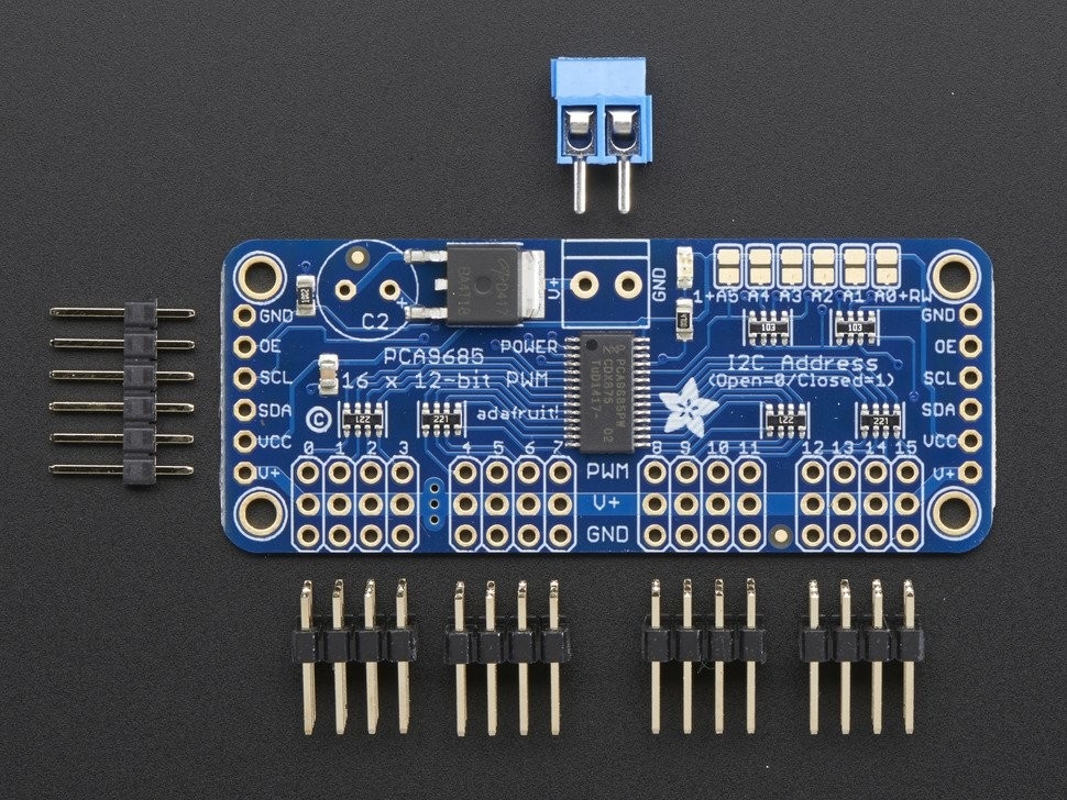 16-Channel 12-bit PWM/Servo Driver - I2C interface - PCA9685 Adafruit 815