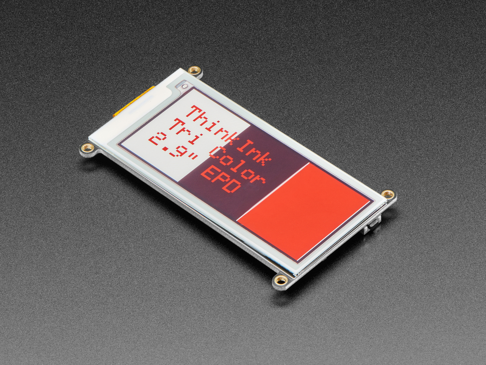 2.9inch Tri-Color eInk / ePaper Display FeatherWing - Red Black White Adafruit 4778