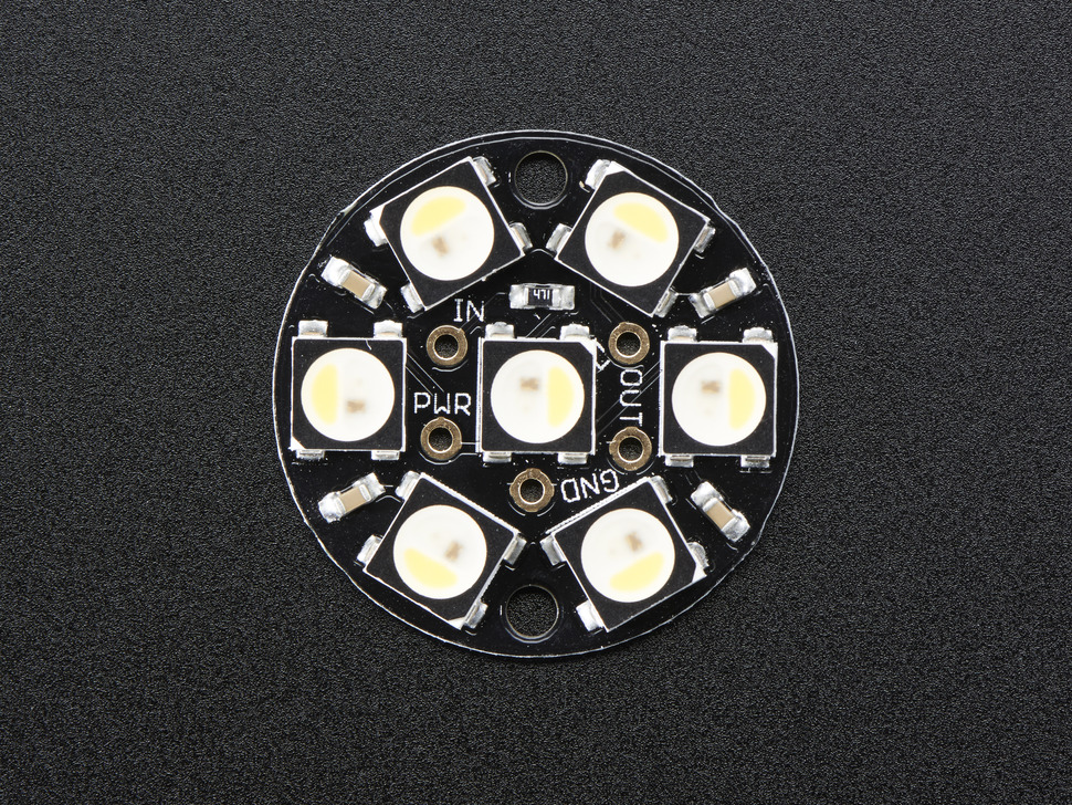 NeoPixel Jewel - 7 x 5050 RGBW LED w/ Integrated Drivers - Natural White - 4500K Adafruit 2859