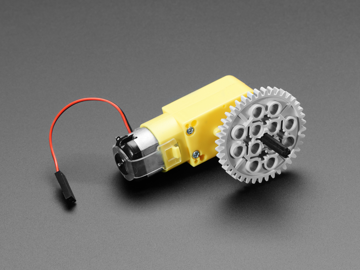 DC-versnellingsbak TT-motor naar LEGO-compatibele kruisas Adafruit 3810