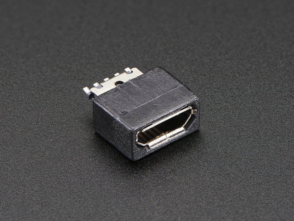 USB DIY Connector - MicroB Female Plug Adafruit 1829