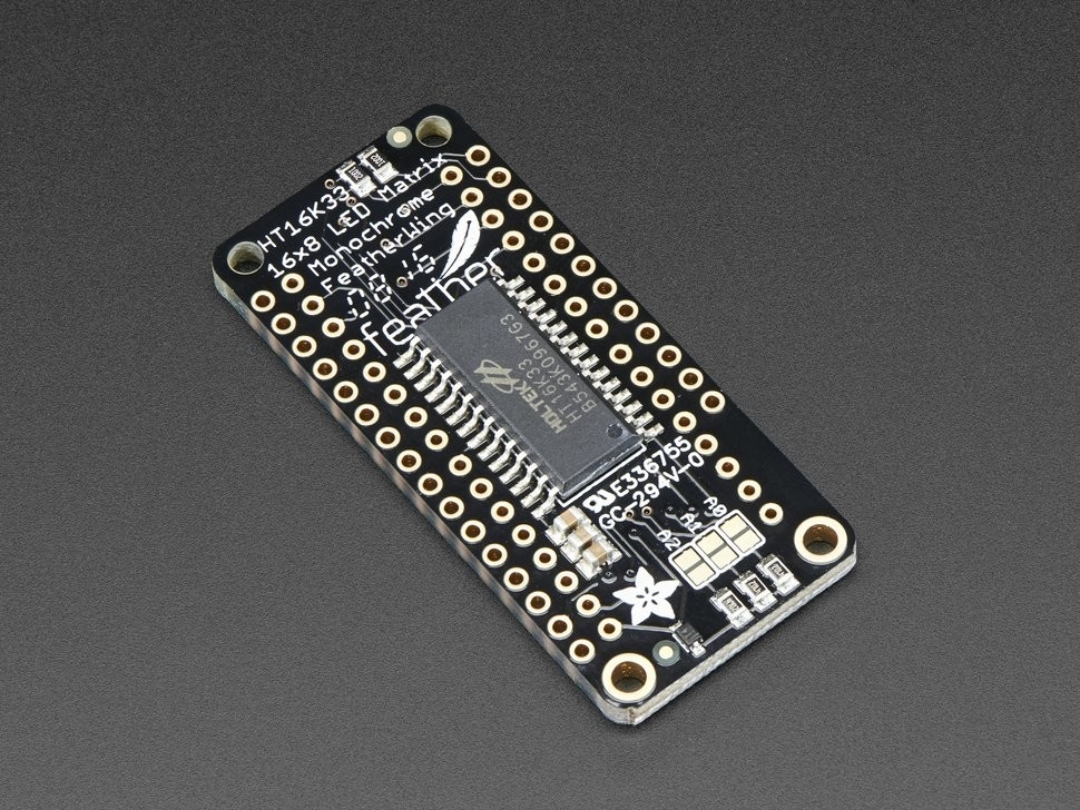 8x16 LED Matrix FeatherWing w/o Matrices Adafruit 3090