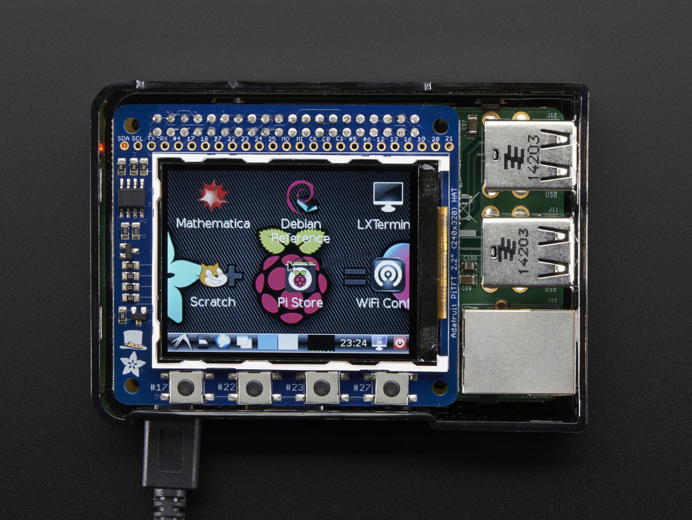 PiTFT 2.2 inch HAT Mini Kit - 320x240 2.2 inch TFT - No Touch Adafruit 2315