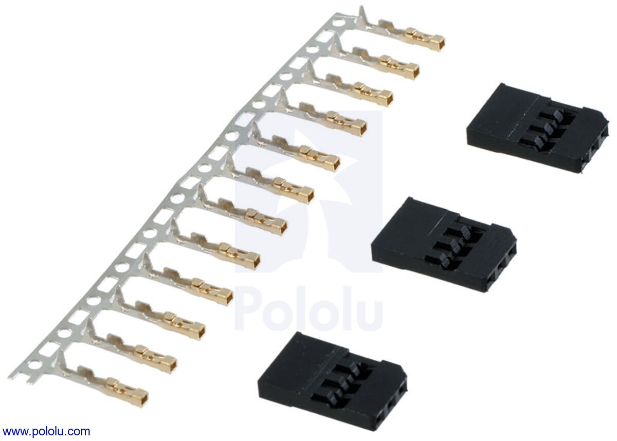 Futaba J Connector Pack Female – Voor 3 Servo‑Connectoren – Inclusief Spare Pins pololu-1926